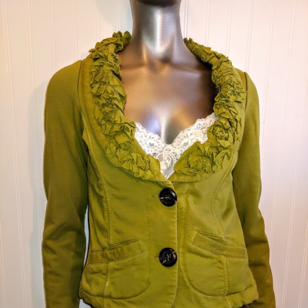 Anthropologie's Nick & Mo Ruffled Jacket - S